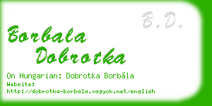 borbala dobrotka business card