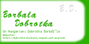 borbala dobrotka business card